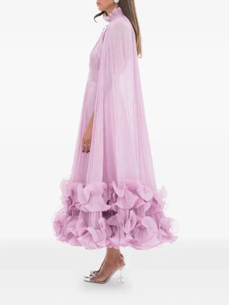 Rochie Ana Radu plisată de costum roz