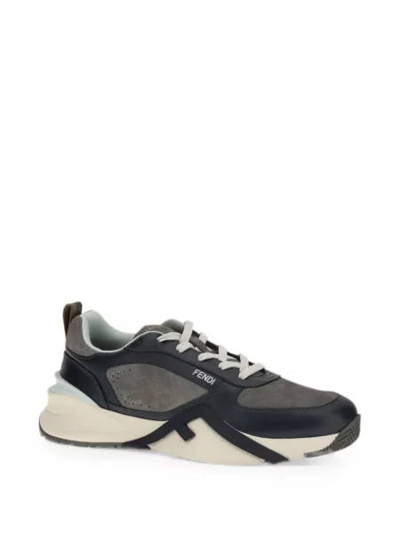 Sneakerși Fendi din piele albastru