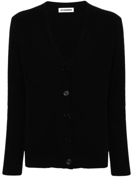Cardigan Jil Sander de lână negru