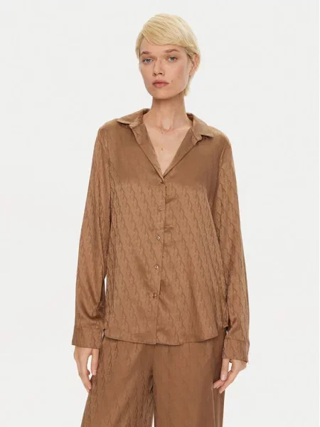 Zgornji del pižame Calvin Klein rjava