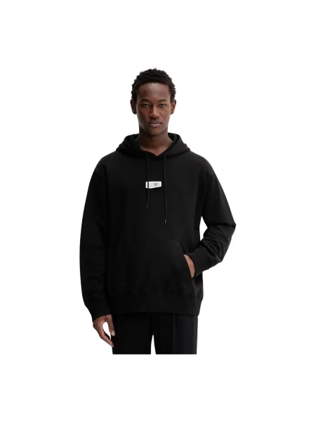 Bluza z kapturem Mm6 Maison Margiela z kapturem czarna