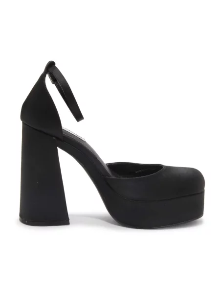 Satynowa czółenka Steve Madden na wysokim obcasie czarna