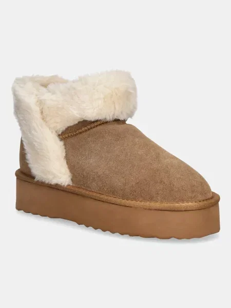 Замшевые сапоги Answear.lab коричневые