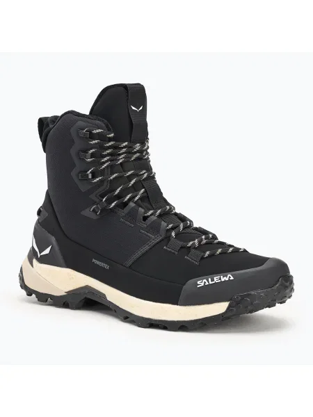 Încălțăminte de trekking pentru femei Salewa Puez Winter Mid Ptx black / black negru