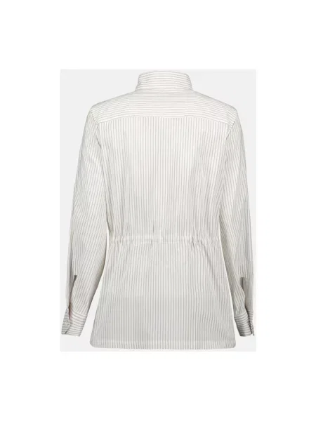 Wielobarwność kurtka Fendi w paski biała