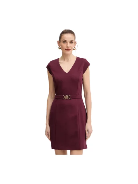 Guess sukienka CHRISSY bordowy mini prosta czerwona