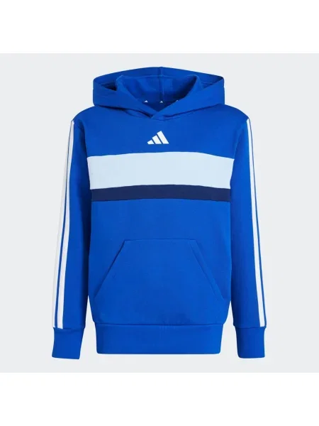 ADIDAS SPORTSWEAR Sportska sweater majica SEASONAL ESSENTIALS TIBERIO 3 STRIPES FLEECE plava / morsko plava / akvamarin bijela