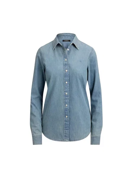 Lauren Ralph Lauren Bluză denim albastru