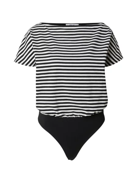 ABOUT YOU Tricou body Renata negru alb