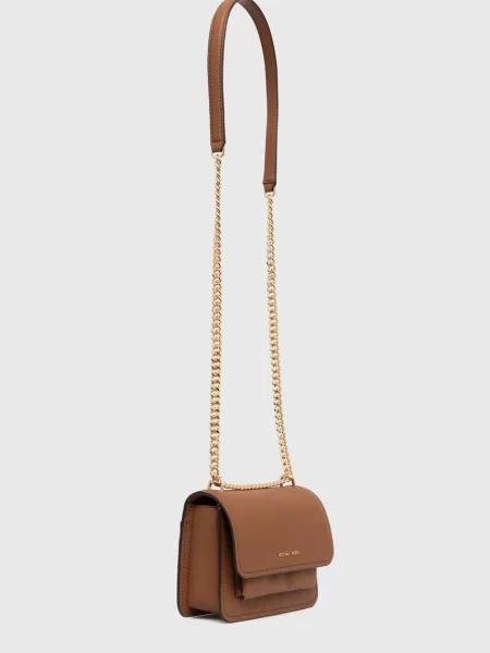 MICHAEL Michael Kors klasična usnjena torbica rjava