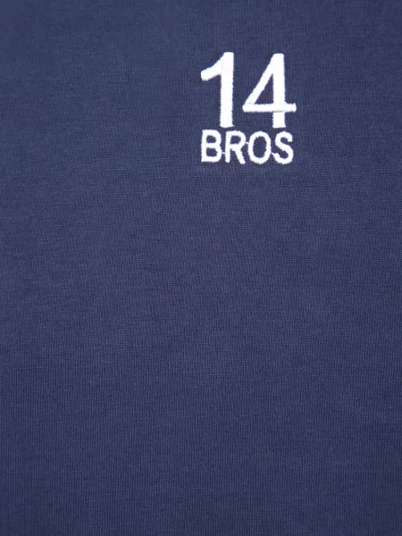 Tricou 14bros cu decolteu rotund albastru