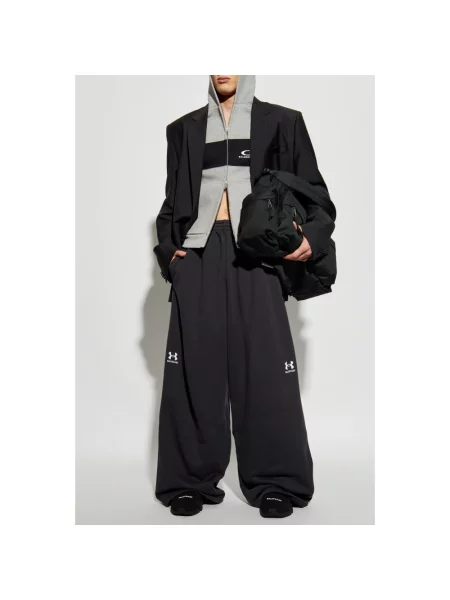 Bluza z kapturem Balenciaga szara