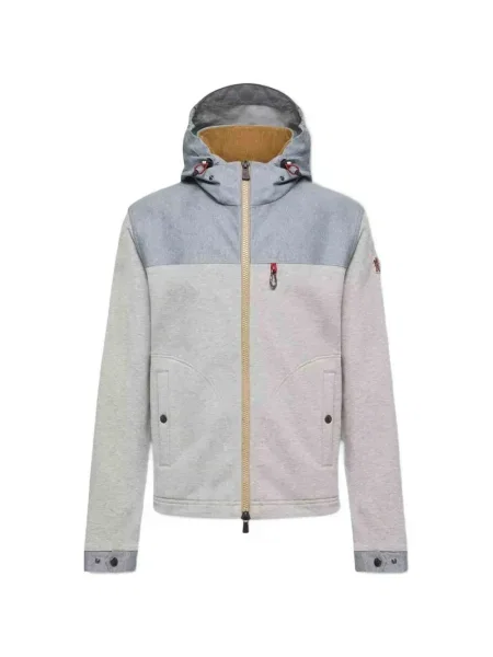 Džemper Moncler Grenoble s kapuljačom siva