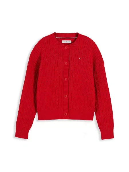 TOMMY HILFIGER Geacă tricotată intens roșu