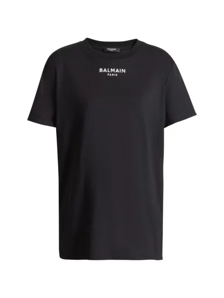 Tricou Balmain cu broderie negru