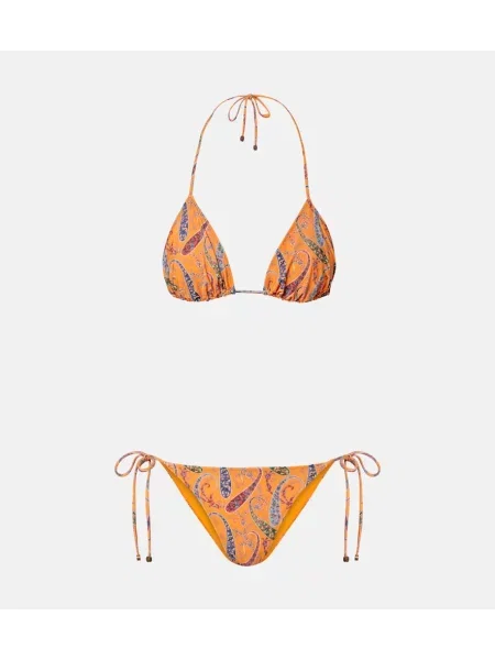 Bikini Etro cu imagine portocaliu