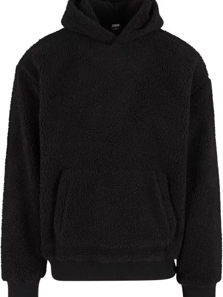 Medvjedić majica s kapuljačom Urban Classics crna