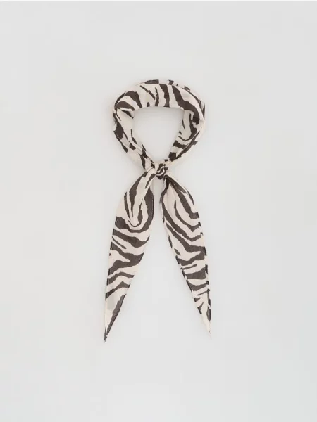 Reserved Шийна хустка з візерунком темно коричневий