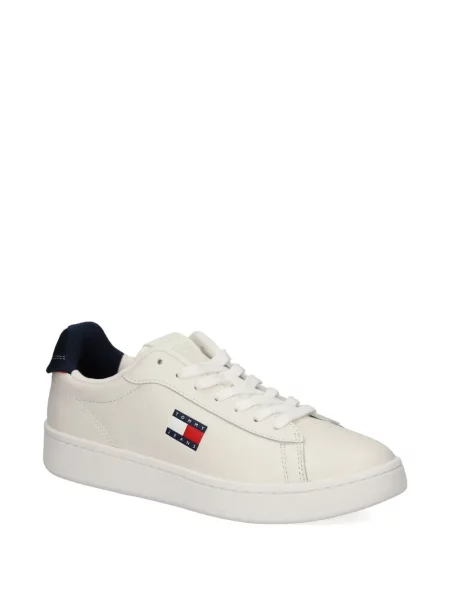 Sneakerși Tommy Jeans din piele alb