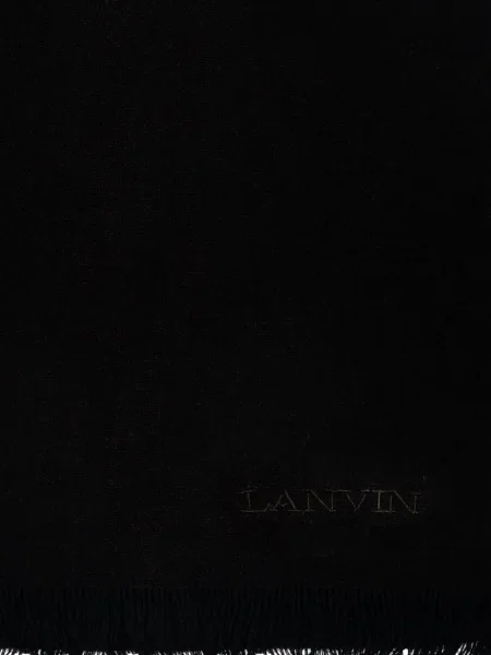 Fular Lanvin cu broderie negru