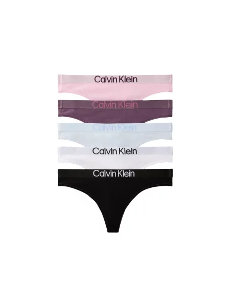 Calvin Klein Underwear Tangá pastelovo modrá / fialová čierna / biela ružová