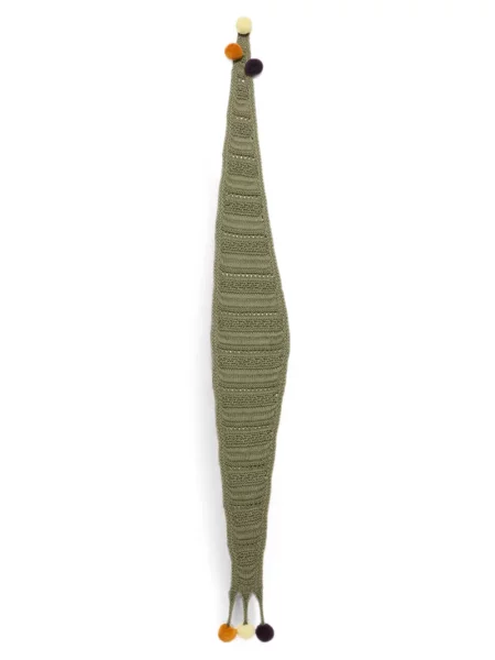 Fular Jw Anderson cu pompoane verde