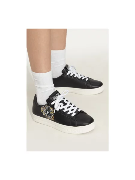Sneakersy Versace Jeans Couture z logo czarne