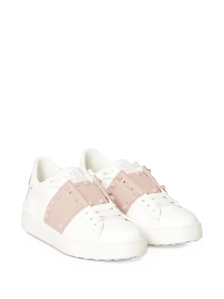 Δερμάτινα sneakers Valentino Garavani με καρφιά λευκό