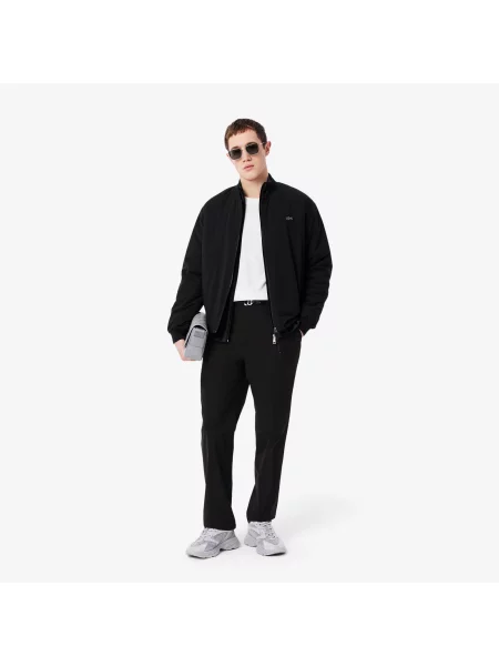 Lacoste Techniczne Spodnie Chino O Prostym Kroju czarne