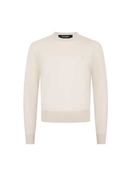 Sweter Dsquared2 wełniany beżowy