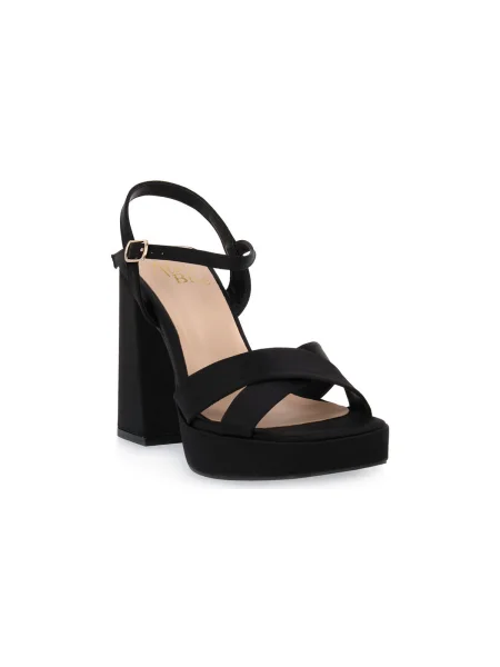 Sandale Alma En Pena din satin negru
