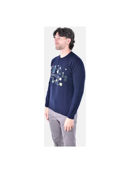 Sweter Mc2 Saint Barth z kaszmiru niebieski