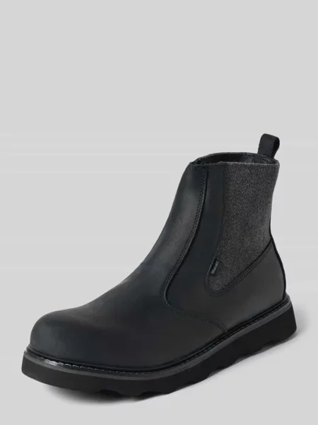 Buty chelsea ze skóry bydlęcej nappa z profilowaną podeszwą Blauer czarne