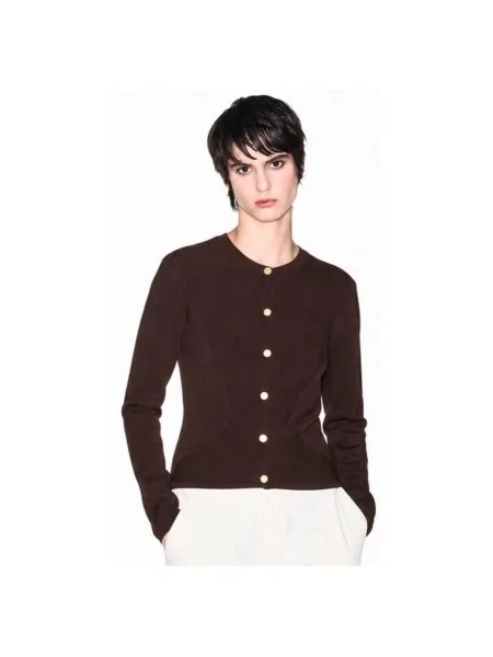 Kardigán Armani Exchange hnedá