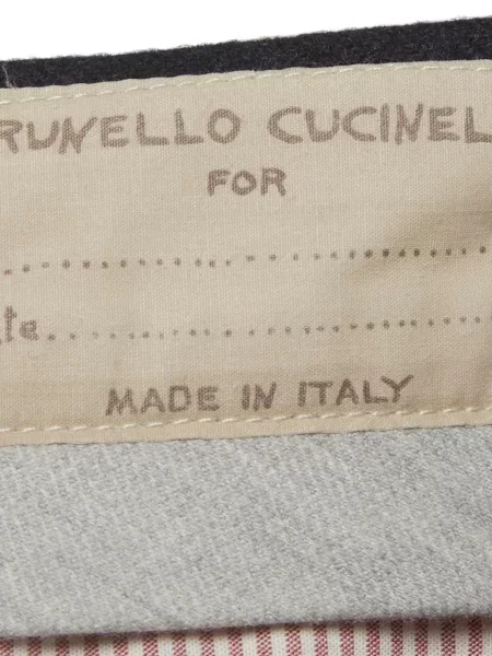 Pantaloni Brunello Cucinelli de lână albastru