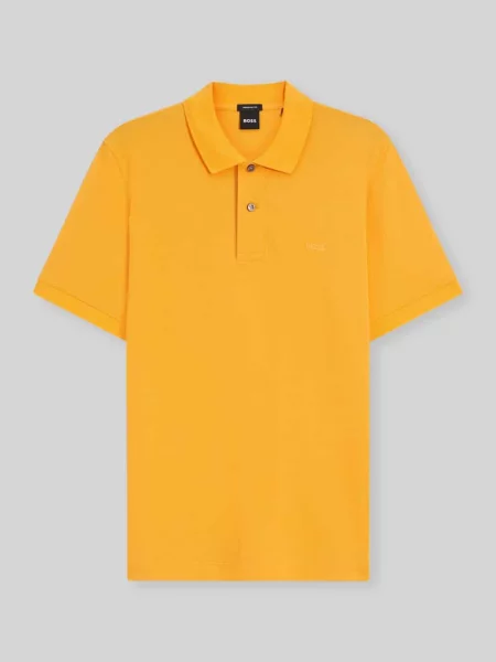 Koszulka polo o kroju regular fit z czystej bawełny model PALLAS' Boss pomarańczowa