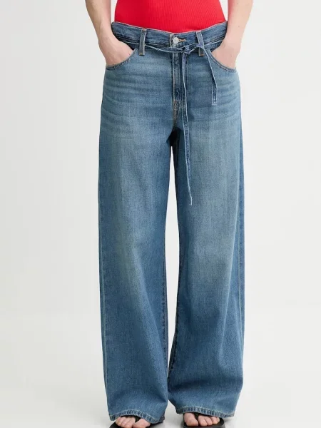 Levi's jeansy medium waist XL STRAIGHT niebieskie