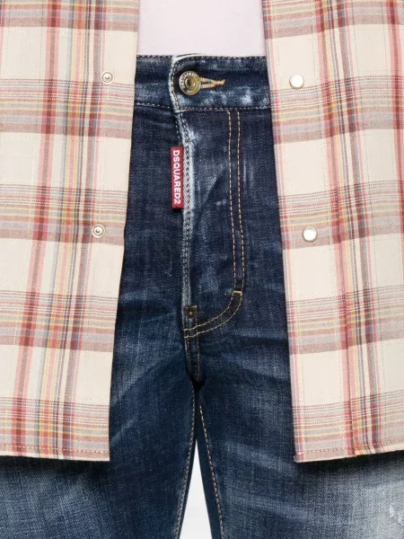 Blugi Dsquared2 zdrențuiți albastru