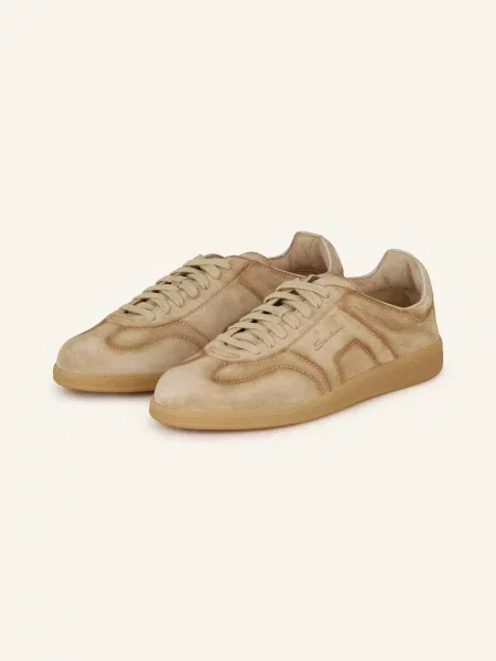Santoni Sneakersy beige beżowe