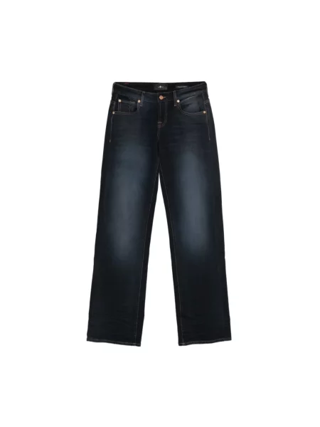 Jeansy straight leg 7 For All Mankind niebieskie