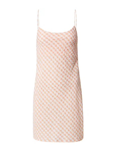 Nasty Gal Šaty pastelově oranžová bílá