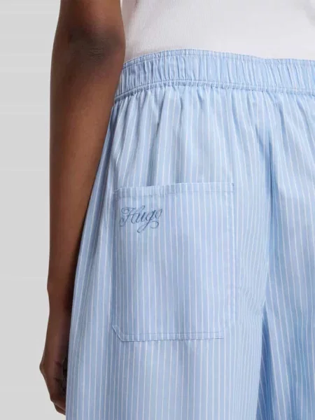 Spodnie o kroju regular fit z czystej bawełny Hugo Blue niebieskie