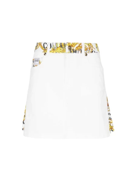 Mała mały spódnica jeansowa Versace Jeans Couture biała