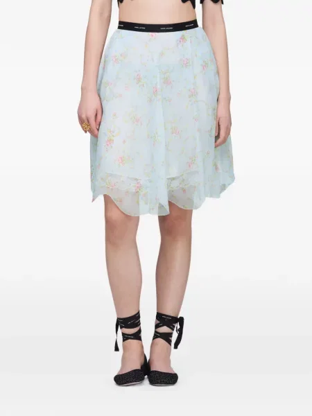 Fusta mini Marc Jacobs din șifon albastru