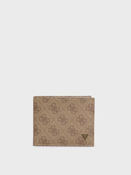 Кожаный кошелек Guess коричневый