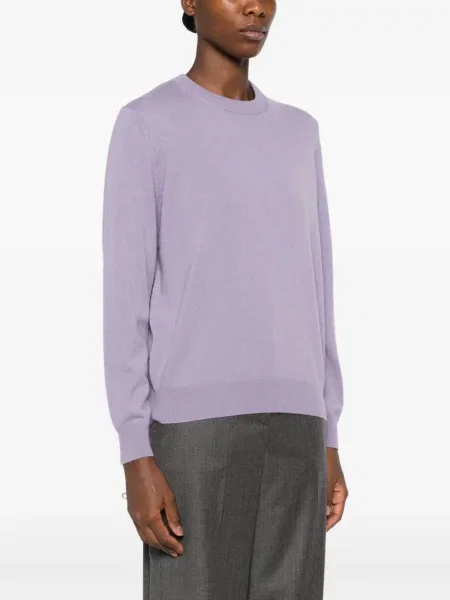 Lung pulover Allude cu decolteu rotund violet