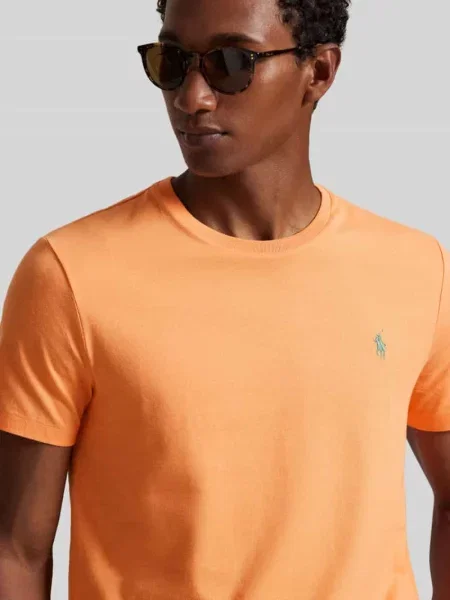 T-shirt o kroju regular fit z czystej bawełny Polo Ralph Lauren pomarańczowa