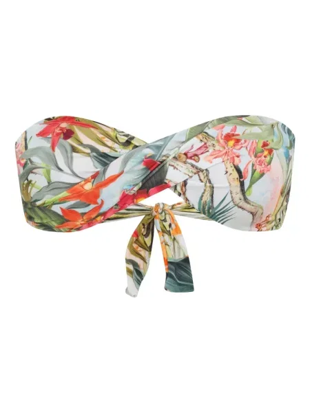 Bikini Lygia & Nanny cu model floral alb