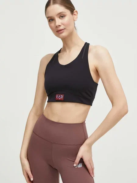 Športová podprsenka Emporio Armani čierna