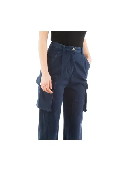 Spodnie cargo Moschino niebieskie